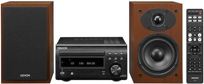 Denon Ηχοσύστημα 2.0 D-M41DAB 60W με CD / Digital Media Player και Bluetooth Καρυδιά / Μαύρο