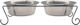 Nunbell Pet NUNBELL Stainless Steel Bowl Food & Water for Dog & Cat with Base 2x in Silver Color 2pcs
