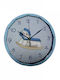 Kids Wall Clock Plastic Blue 26cm