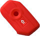 Silicone Car Key Cover Case for Bmw / Smart Red
