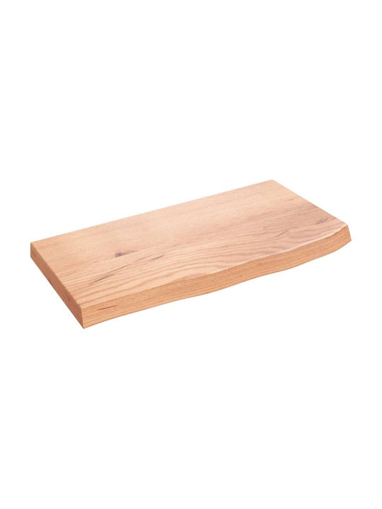 Wall Solid Wood Shelf Natural 60x30x4cm