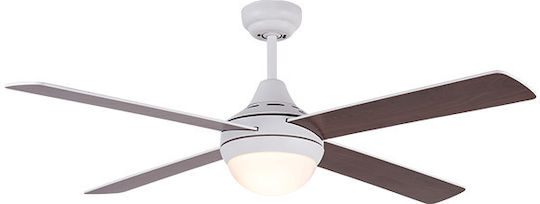 Elmark EL-1248 Deckenventilator 132cm mit Leuchte Weiß