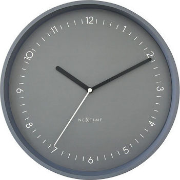 Nextime Αναλογικό Μεταλλικό Γκρι Ø30cm Nextime Αναλογικό Μεταλλικό Γκρι Ø30cm