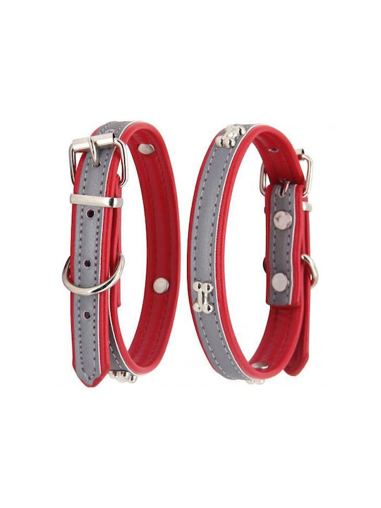 Nunbell Pet Колан за куче Кожа в Червен цвят 20мм x 45см