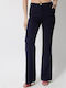 Women's Fabric Trousers Navy Blue