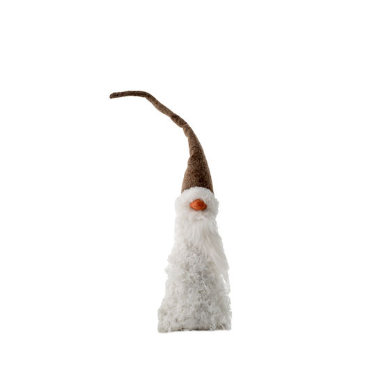 Dekorativer Weihnachtsmann Braun aus Stoff 52x12x10cm