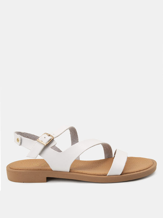 Bozikis Synthetic Leather Women's Sandals White