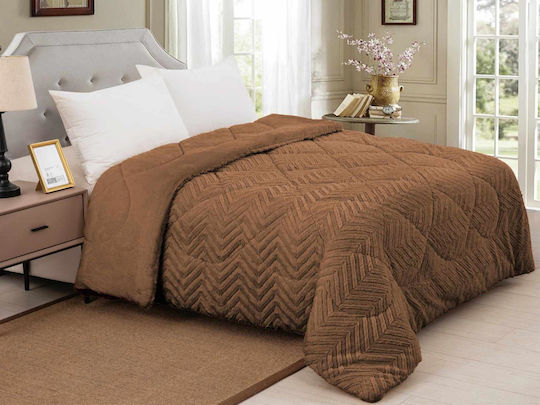 Linea Home Husă de pătură Dublu 210x230cm Arrow Mocha