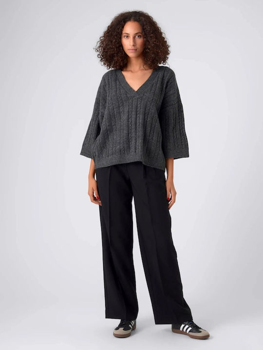 Vero Moda Women's Long Sleeve Pullover Gray