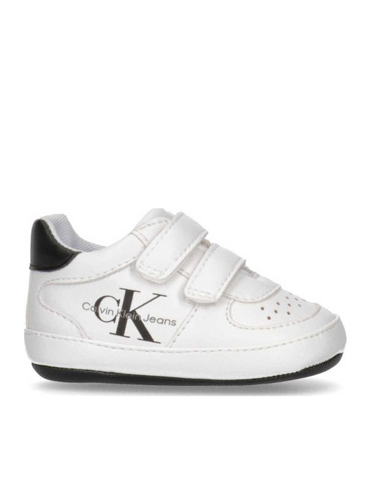 Calvin Klein Βρεφικά Sneakers Αγκαλιάς Λευκά