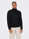 Only & Sons Men's Long Sleeve Sweater Turtleneck Navy Blue