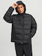 Jack & Jones Herren Winter Jacke Puffer Winddicht Schwarz