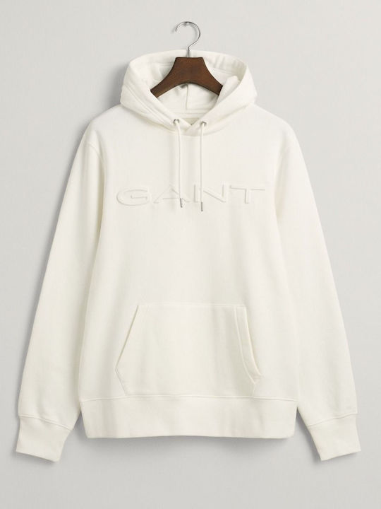 Gant Herren Sweatshirt mit Kapuze Weiß