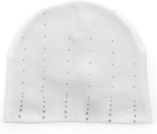Knitted Beanie Cap White
