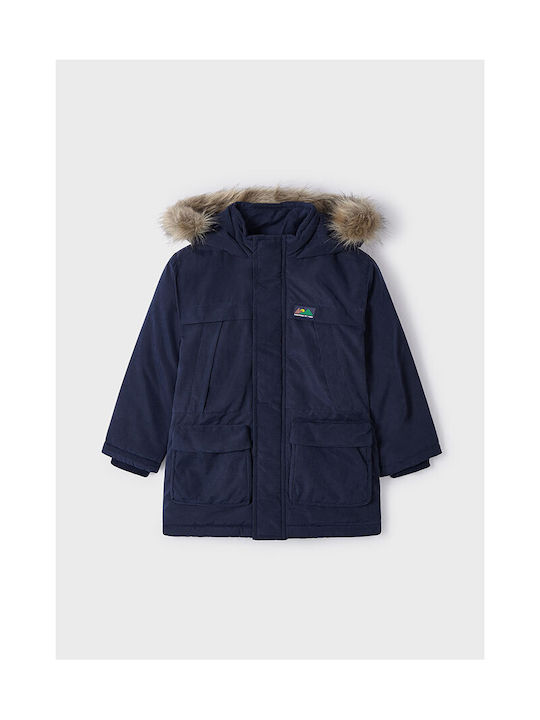 Mayoral Boys Parka Navy Blue with Ηood