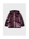 Mayoral Girls Quilted Coat Purple with Lining & Ηood