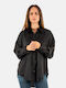 Only Women's Satin Long Sleeve Shirt Black