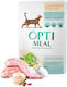 OptiMeal Wet Food for Adult Cats in Pouches with Rabbit Gluten-Free 85gr