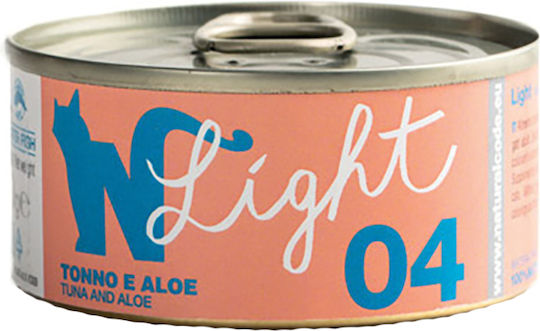 Natural Code Light 04 Υγρή Τροφή για Ενήλικες Γάτες σε Κονσέρβα με Τόνο Διαίτης 70gr