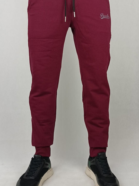 Paco & Co Sweatpants with Elastic Burgundy