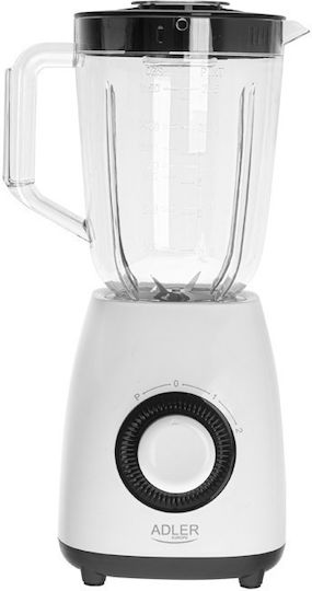 Adler Μπλέντερ με Πλαστική Κανάτα 1.5 lt 1000W Λευκό AD-4085