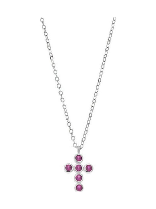 Senza Women's Cross from Silver with Chain