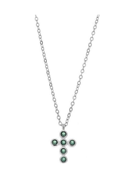 Senza Women's Cross from Silver with Chain