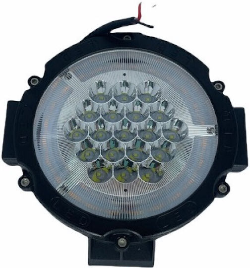 Roundς Headlights Car LED 12 / 24V 105W with White Lighting 1pcs