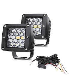Τετράγωνοι Προβολείς Αυτοκινήτου LED Mazda 2 Mercedes-Benz V Mitsubishi Pick-up με Λευκό Φωτισμό 2τμχ