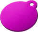 Dog ID Circular Purple Metal