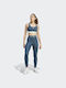 Adidas Frauen Lang Leggings Blau