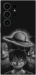 Samsung Galaxy S23 Ultra - One Piece Advanced Conquerors Design (Black Silicone)