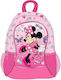 Disney Minnie Mouse School Bag Backpack Elementary, Elementary Pink with Water Bottle Holder