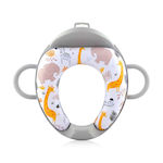 Lorelli Toddler Toilet Seat Soft-Padded with Handles Animals Gray