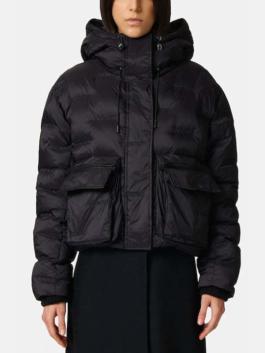 Iceberg Women's Short Puffer Jacket for Spring or Autumn Black