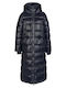 Women's Short Puffer Jacket for Winter with Hood Black