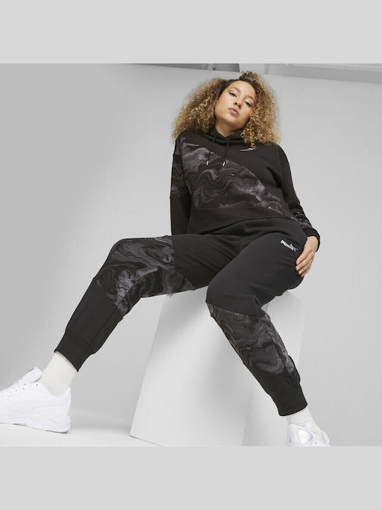 PUMA Power Cat Φούτερ Μαύρο με Κουκούλα
