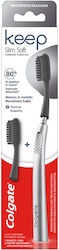 Colgate Keep Slim Kit Manuelle Zahnbürste Weiche Graue
