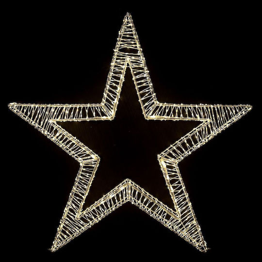 Iliadis Metal Christmas Decorative Floor Star 95x15x100cm White