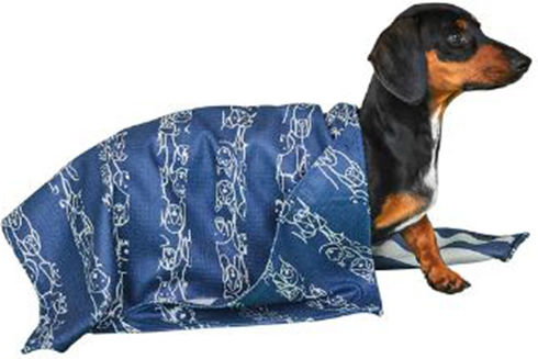 Dock & Bay Handtuch zur Körperreinigung Hund Blau 90x50cm