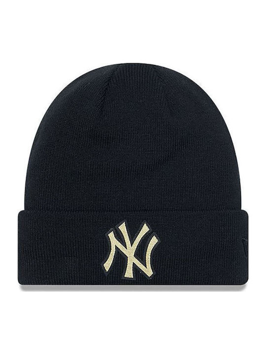 York Yankees Metallic Beanie Unisex Beanie Knitted in Black color