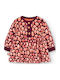 Kinderkleid Langärmelig Samt Rosa