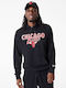Chicago Bulls Team Script Hoody Φούτερ με Κουκούλα Μαύρο