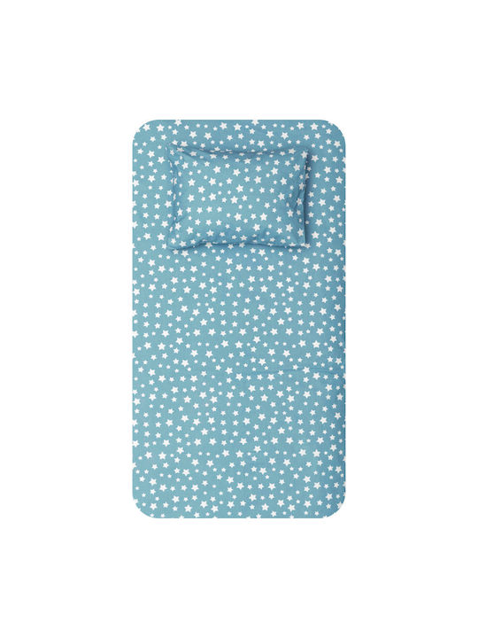 Borea Sheet Set Single Cotton Stars Blue 160x240cm 2pcs