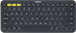 Logitech K380s Ασύρματο Bluetooth Πληκτρολόγιο Αγγλικό US Γκρι