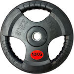 Liga Sport Scheibenset Gummierte 1 x 10kg Ø28mm mit Griffen