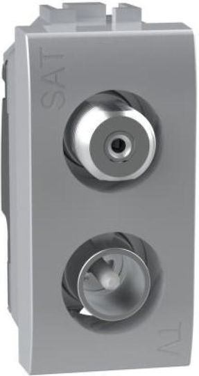 Bticino TV and Satellite Antenna Socket Basic in Gray color NT4214DN