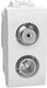 Bticino TV and Satellite Antenna Socket Basic in White color N4214DN