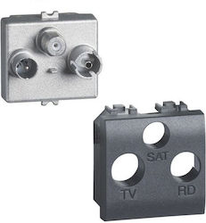 Bticino TV and Satellite Antenna Socket Basic in Gray color L4210M2DN