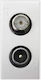 Geyer TV and Satellite Antenna Socket Aerial in White color 747802S